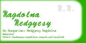 magdolna medgyesy business card